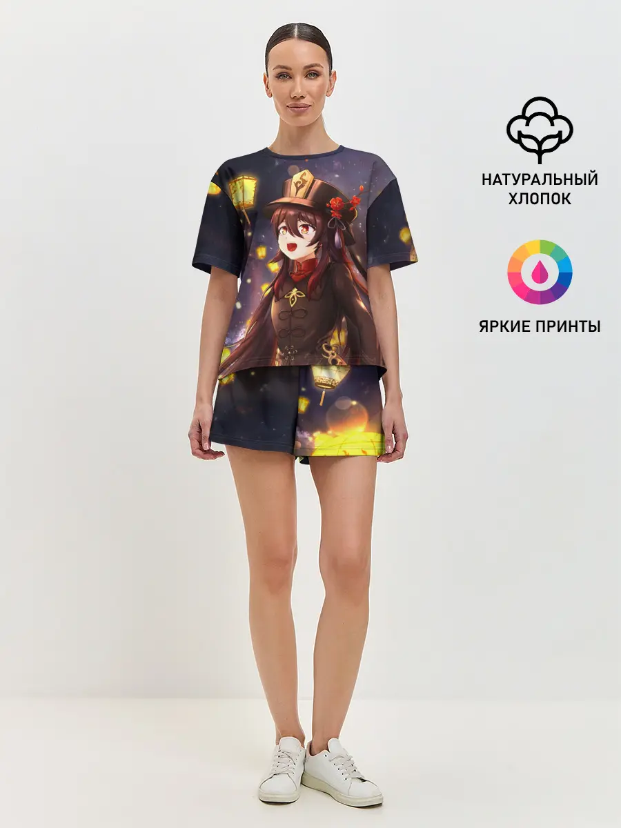 Женская пижама с шортами / Ху Тао. Genshin Impact