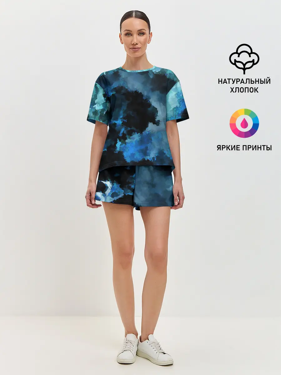 Женская пижама с шортами / Взрыв на глубине
