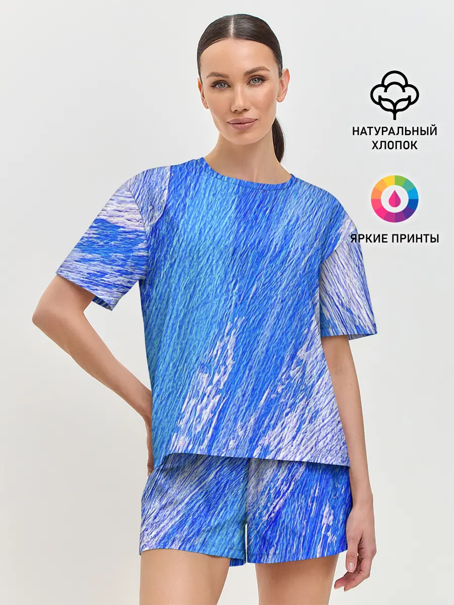 Женская пижама с шортами / Крупные мазки