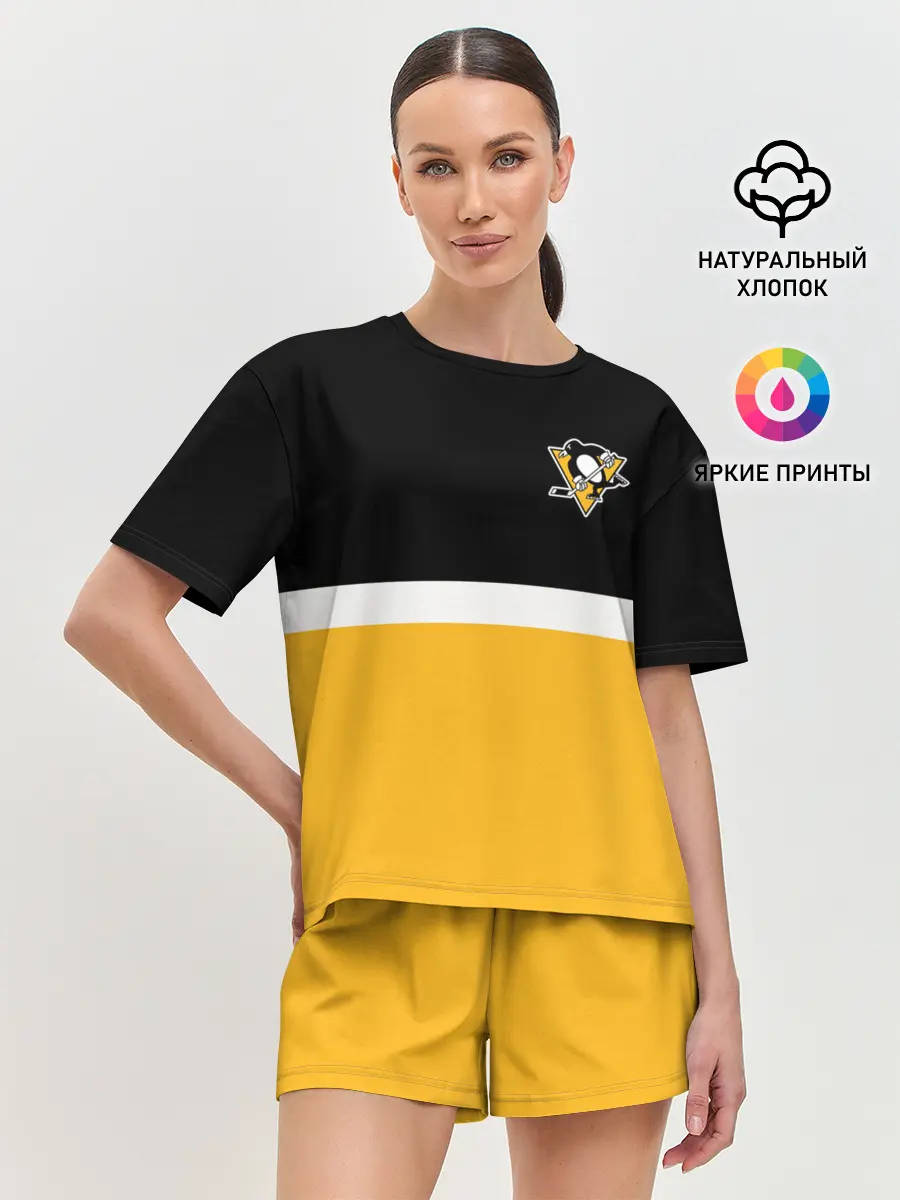 Женская пижама с шортами / Питтсбург Пингвинз НХЛ