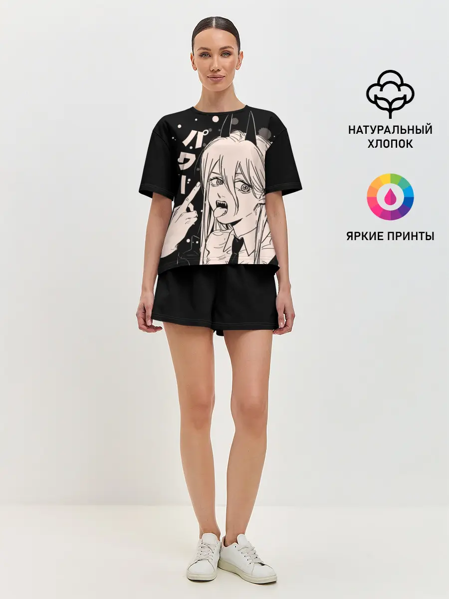 Женская пижама с шортами / Пауэр, Человек-бензопила