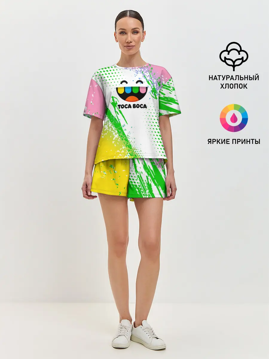 Женская пижама с шортами / Toca Boca: Улыбашка.