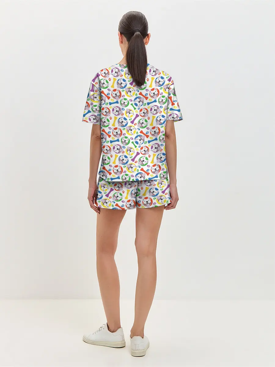 Женская пижама с шортами / Бультерьер