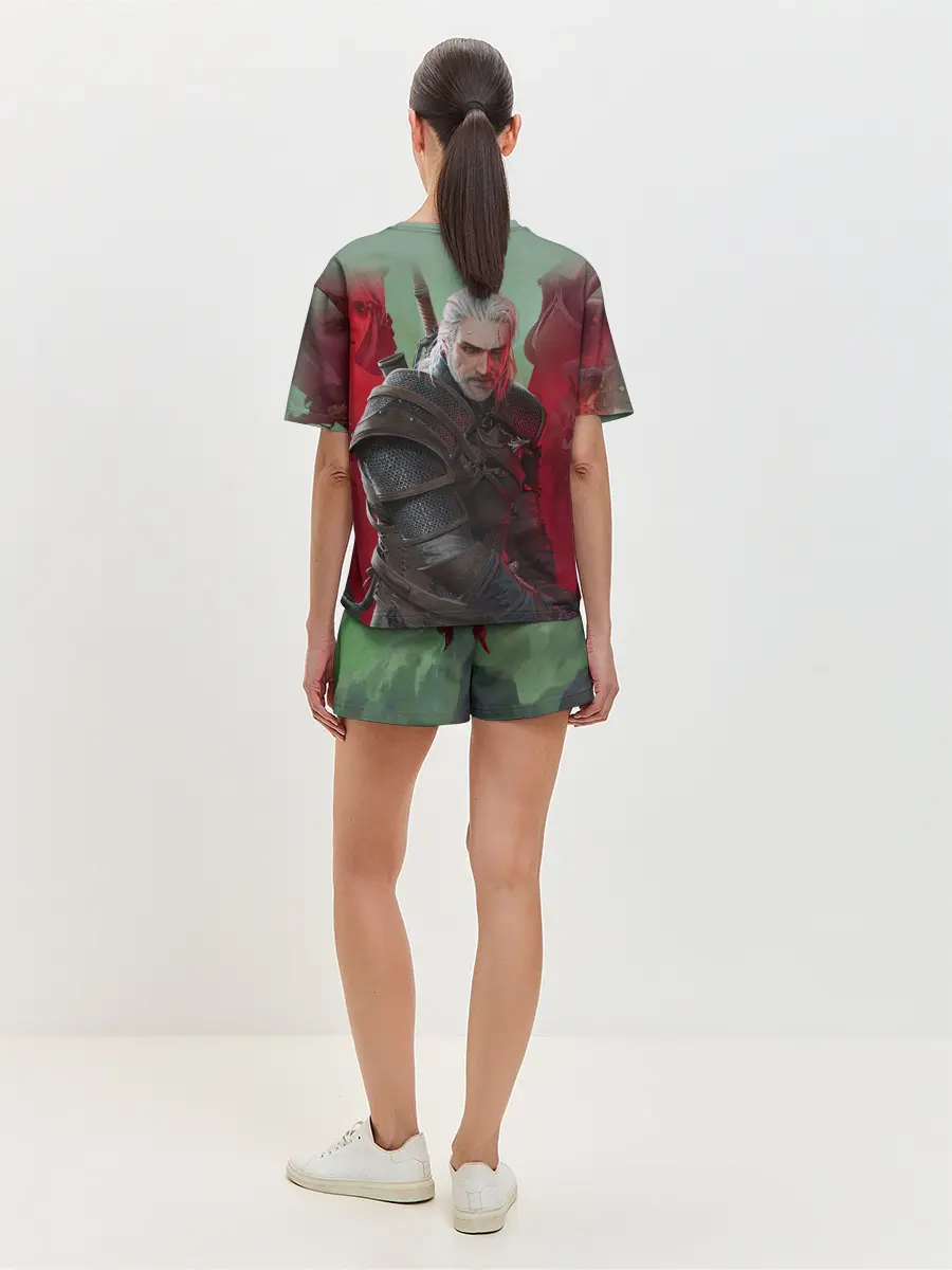 Женская пижама с шортами / ВЕДЬМАК | THE WITCHER | ГЕРАЛЬТ С МЕЧОМ