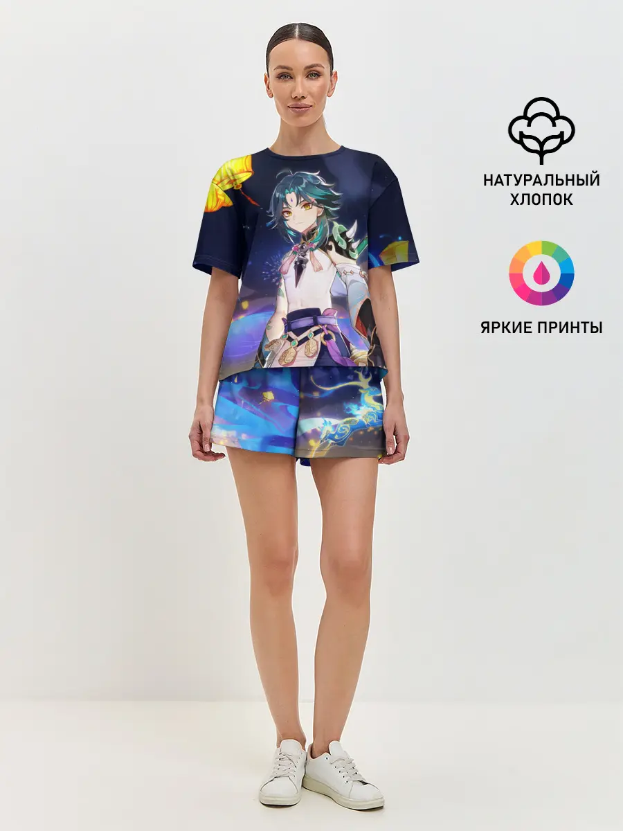 Женская пижама с шортами / Сяо, Genshin Impact