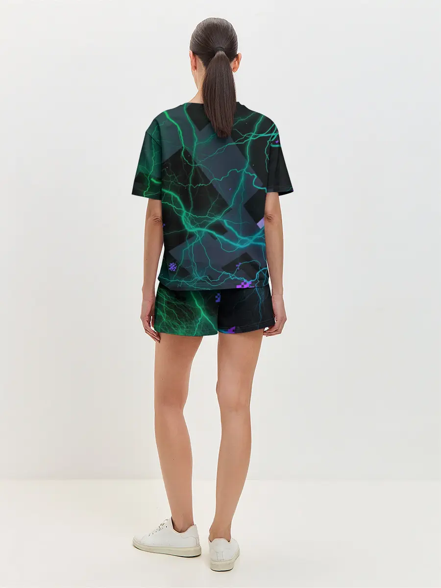 Женская пижама с шортами / Молнии Майнкрафт