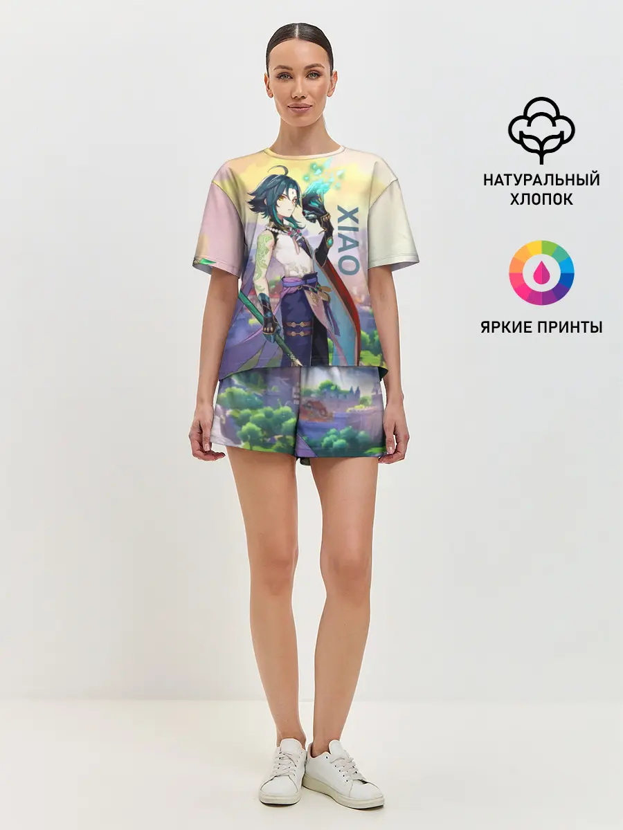 Женская пижама с шортами / Xiao, Genshin Impact