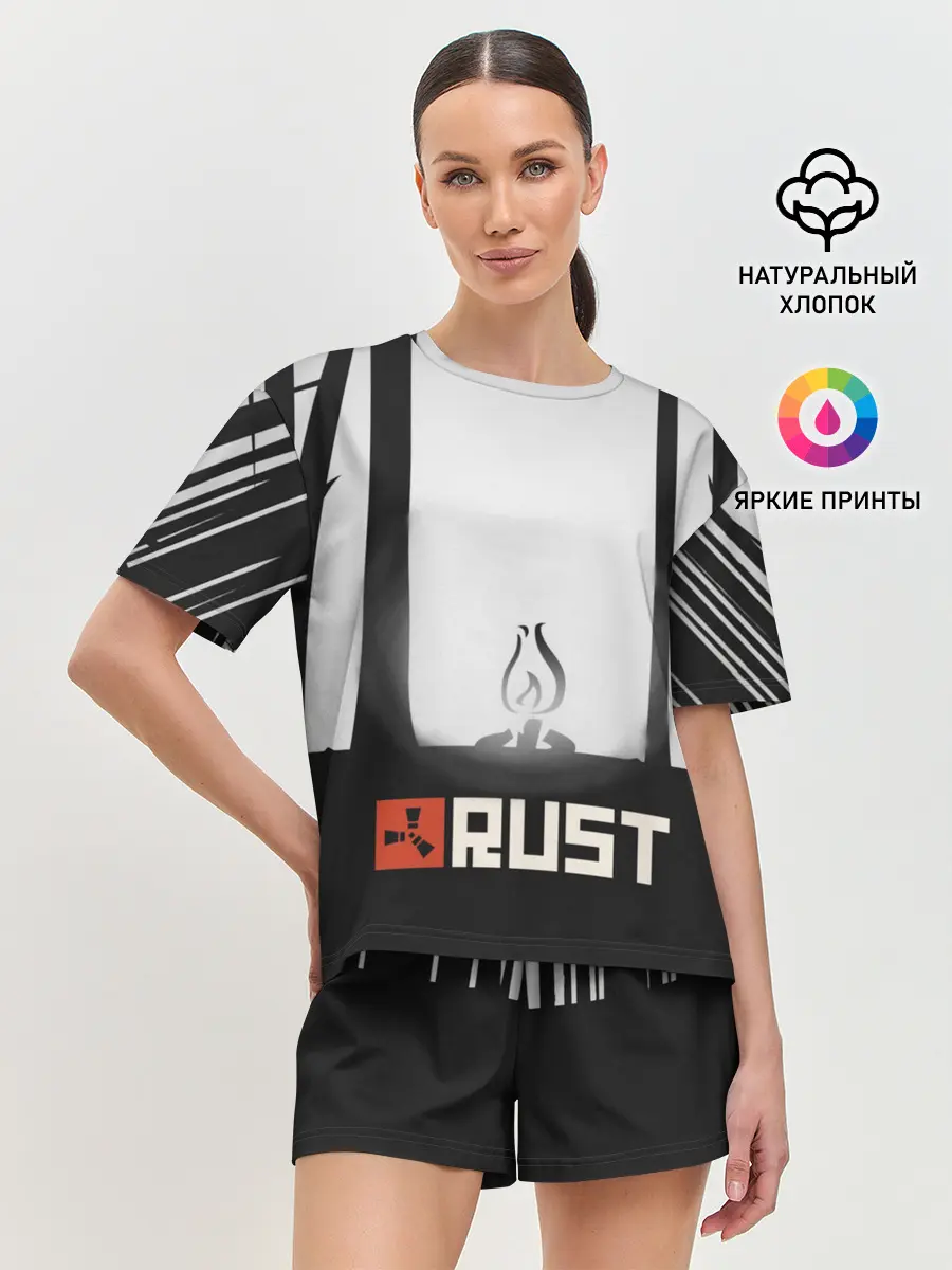 Женская пижама с шортами / Огонёк из Раста