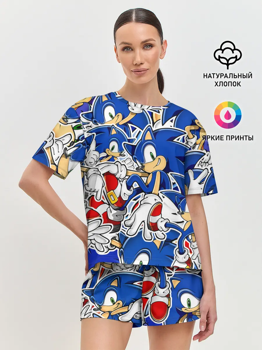 Женская пижама с шортами / SONIC ПАТТЕРН / СОНИК