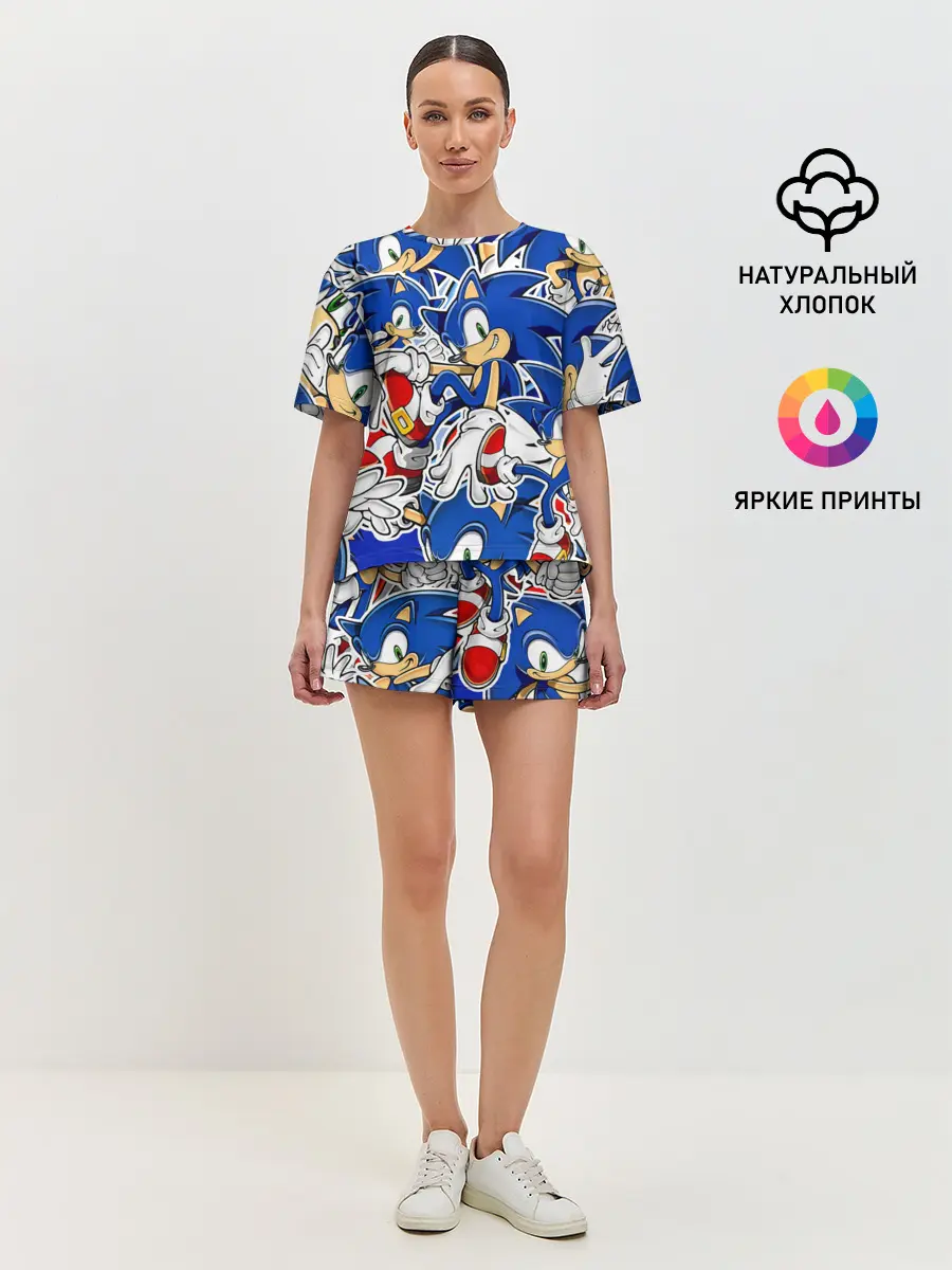 Женская пижама с шортами / SONIC ПАТТЕРН / СОНИК