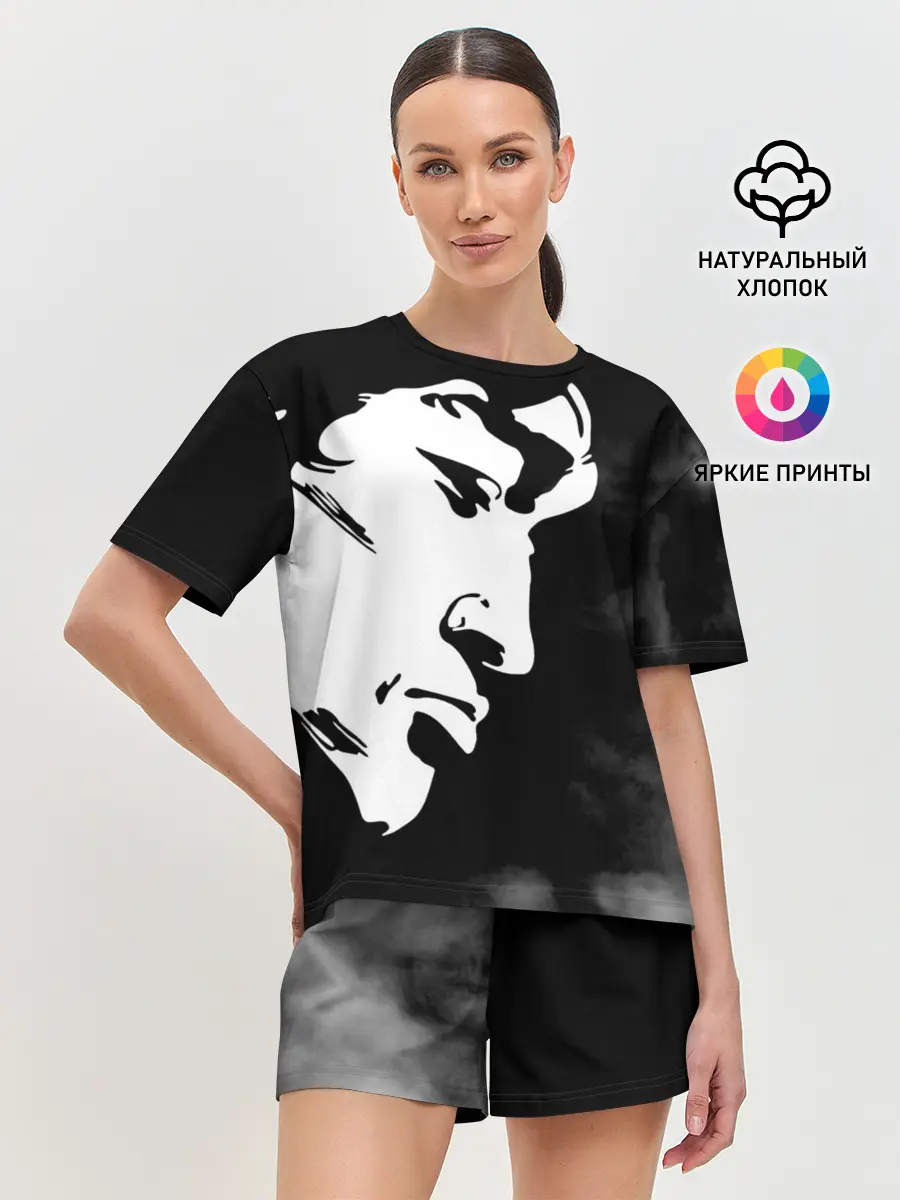 Женская пижама с шортами / Профиль Виктора Цой