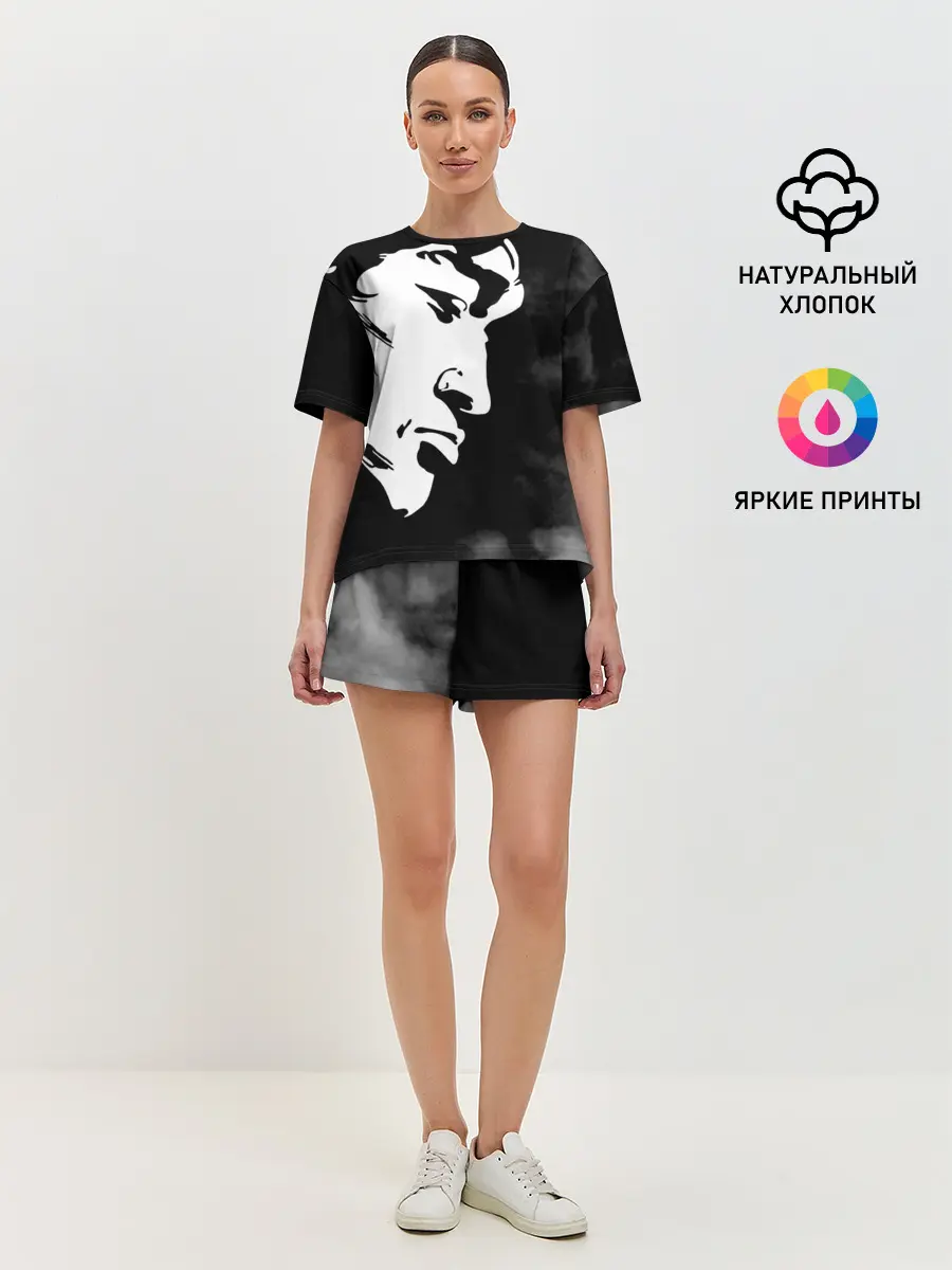 Женская пижама с шортами / Профиль Виктора Цой