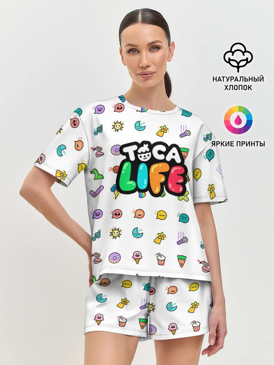 Женская пижама с шортами / Логотип | Toca Boca | Тока Бока