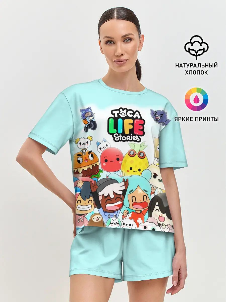 Женская пижама с шортами / Toca Boca | Тока Бока все персонажи