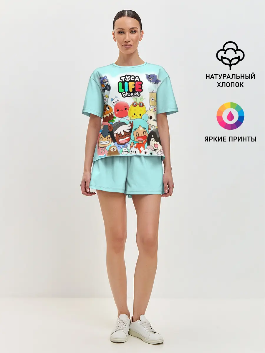 Женская пижама с шортами / Toca Boca | Тока Бока все персонажи