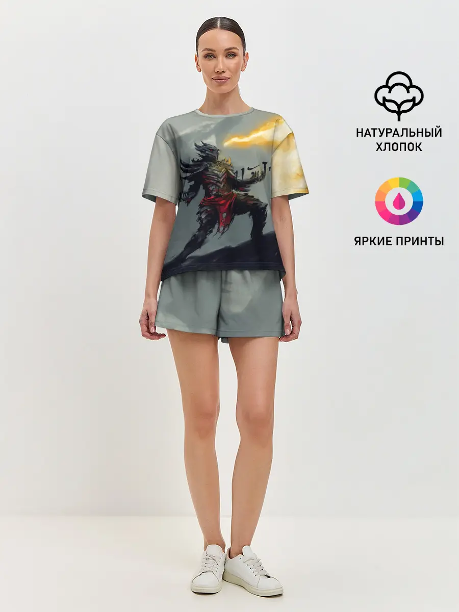 Женская пижама с шортами / Dragonborne is here