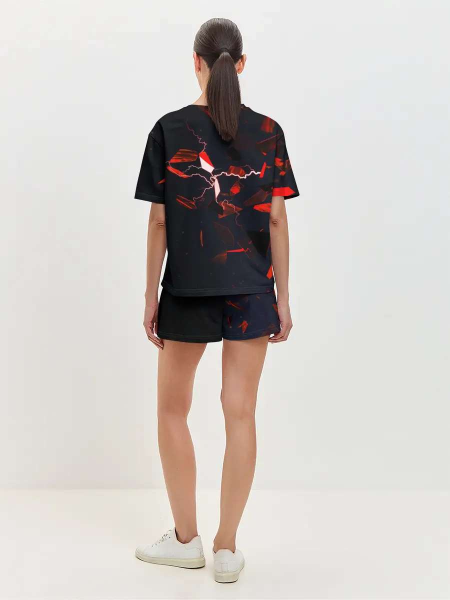 Женская пижама с шортами / DOTA 2 | 3D плиты и молния