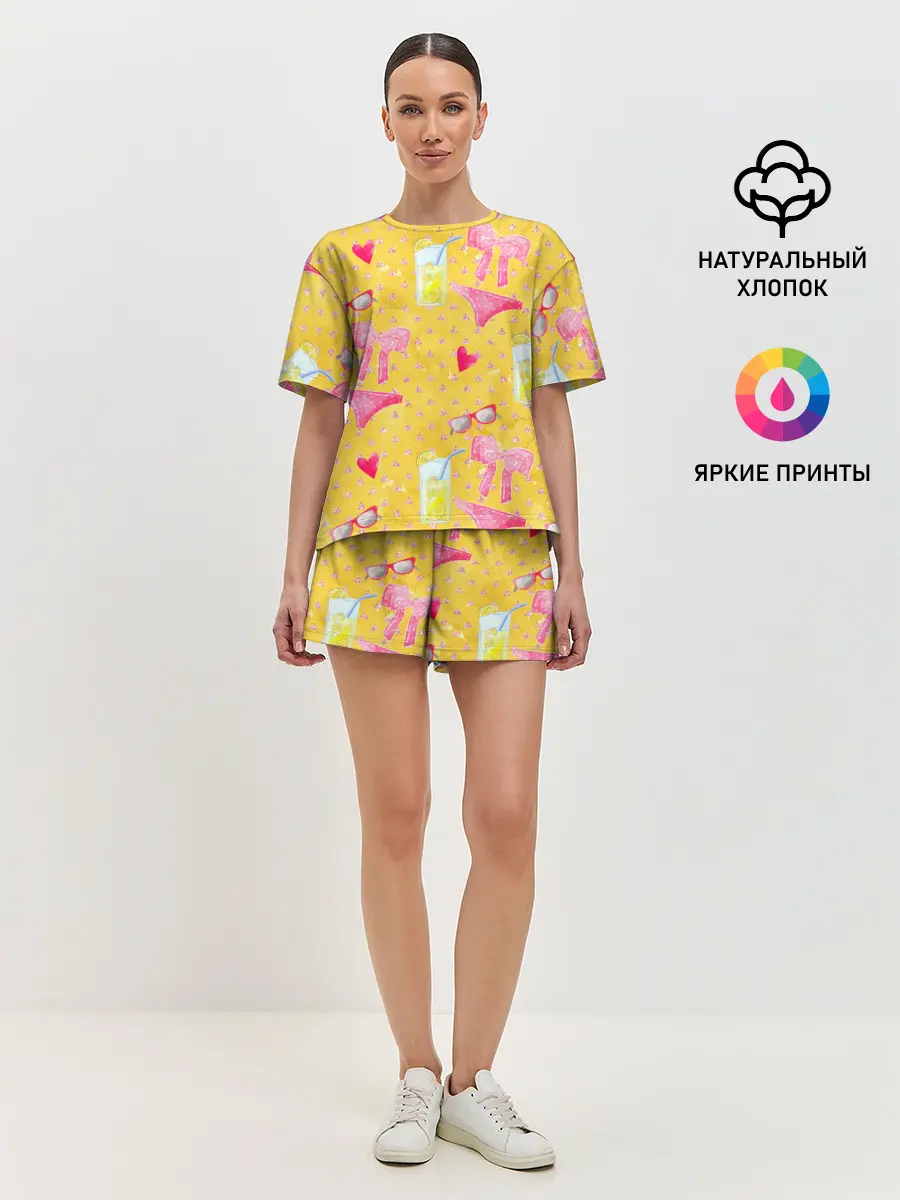 Женская пижама с шортами / Женские летние штучки