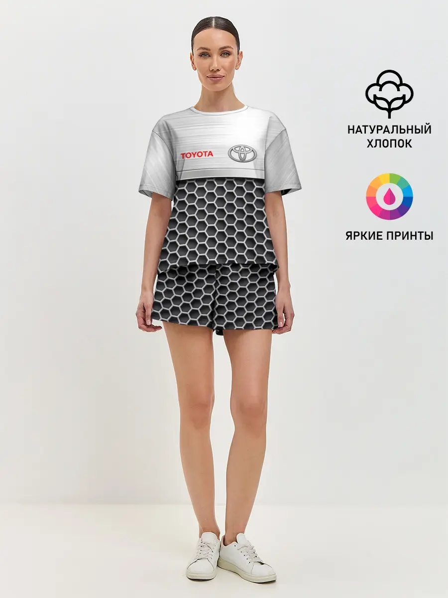 Женская пижама с шортами / Toyota | Стальная решетка