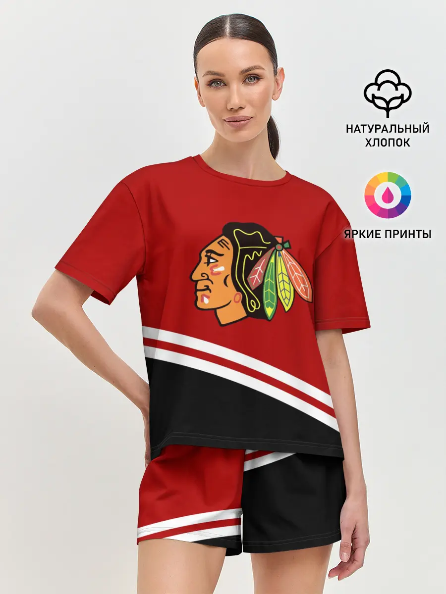 Женская пижама с шортами / Chicago Blackhawks, NHL