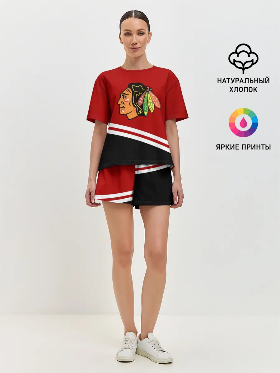 Женская пижама с шортами / Chicago Blackhawks, NHL