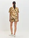 Женская пижама с шортами / Мятая Фольга