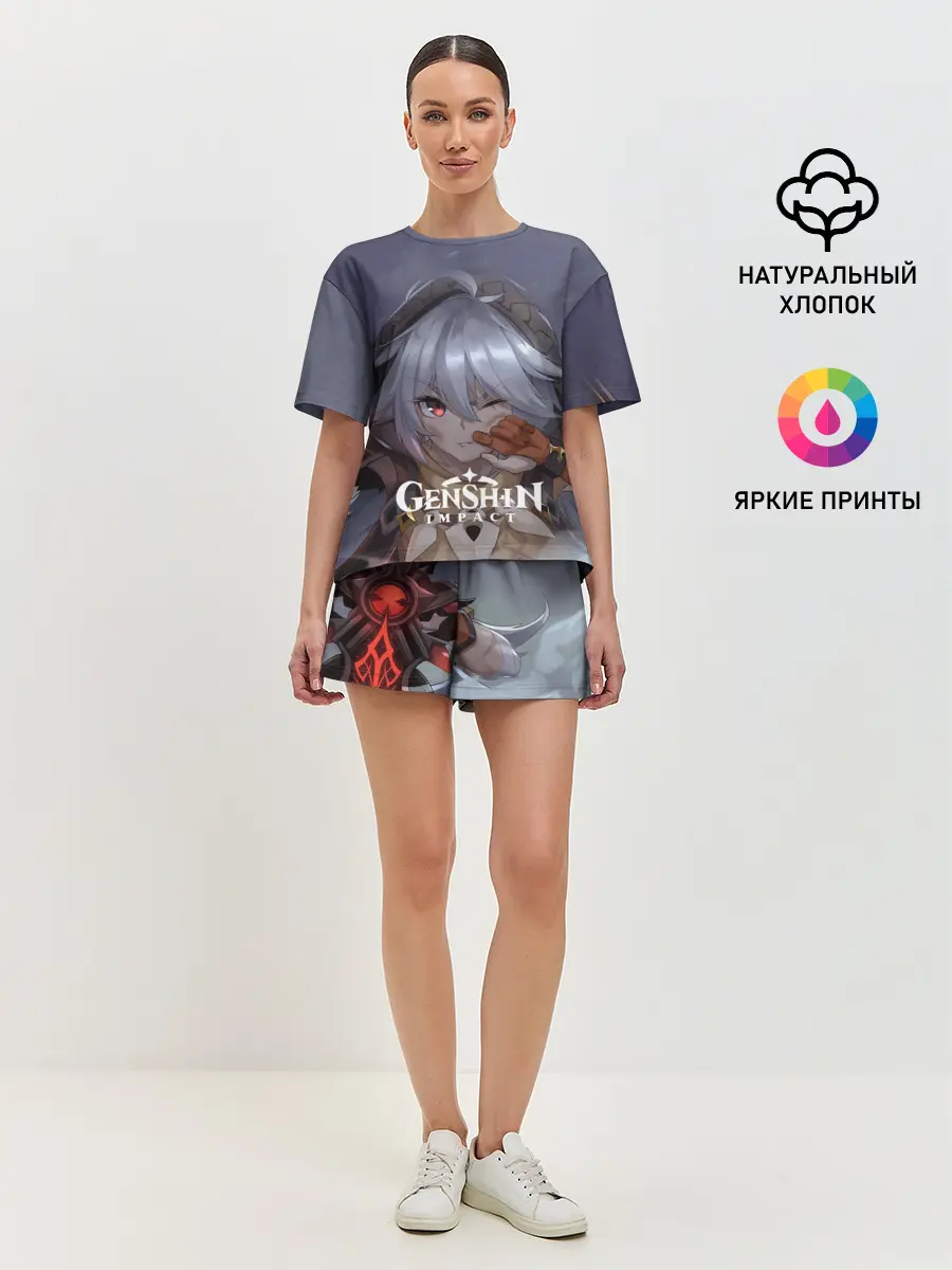 Женская пижама с шортами / Genshin Impact: Razor Genshin.