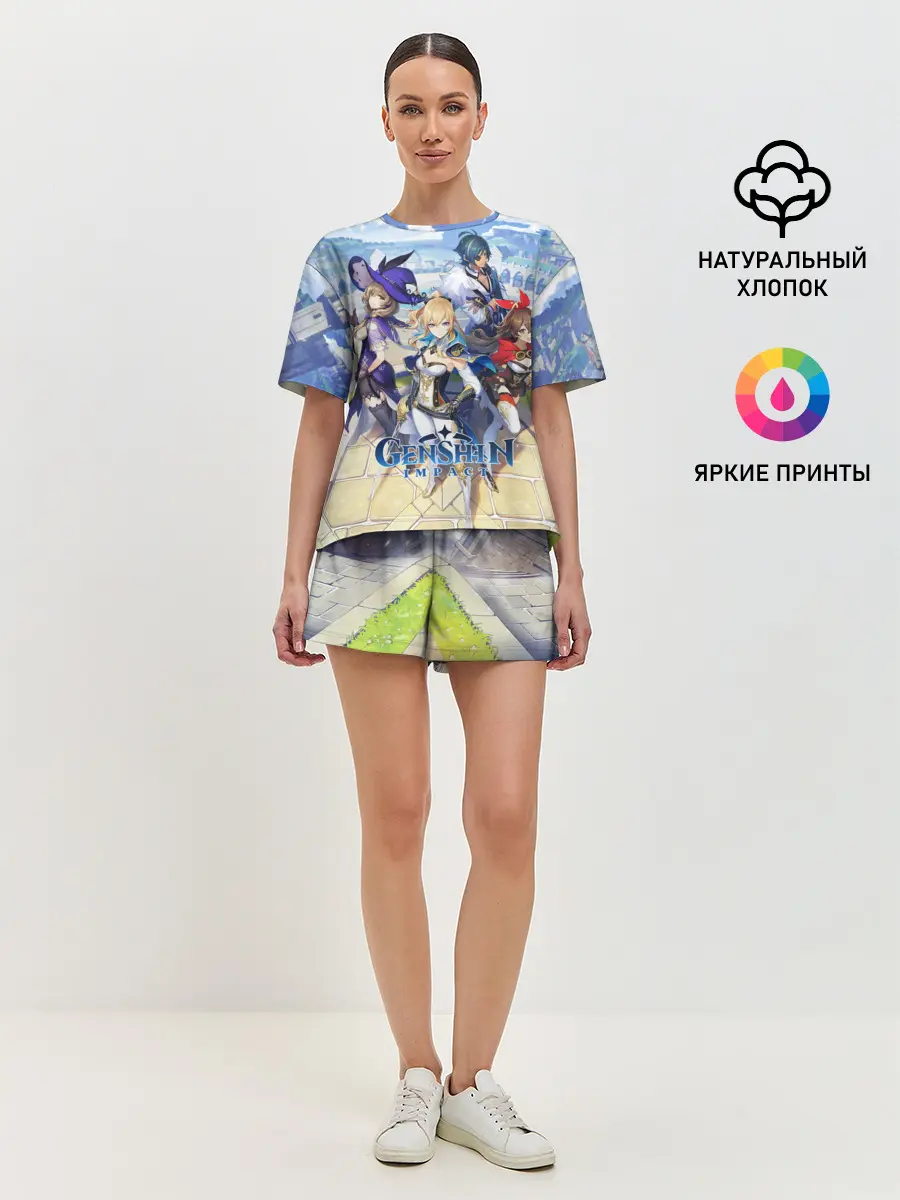 Женская пижама с шортами / Genshin Impact: Ци Ци.