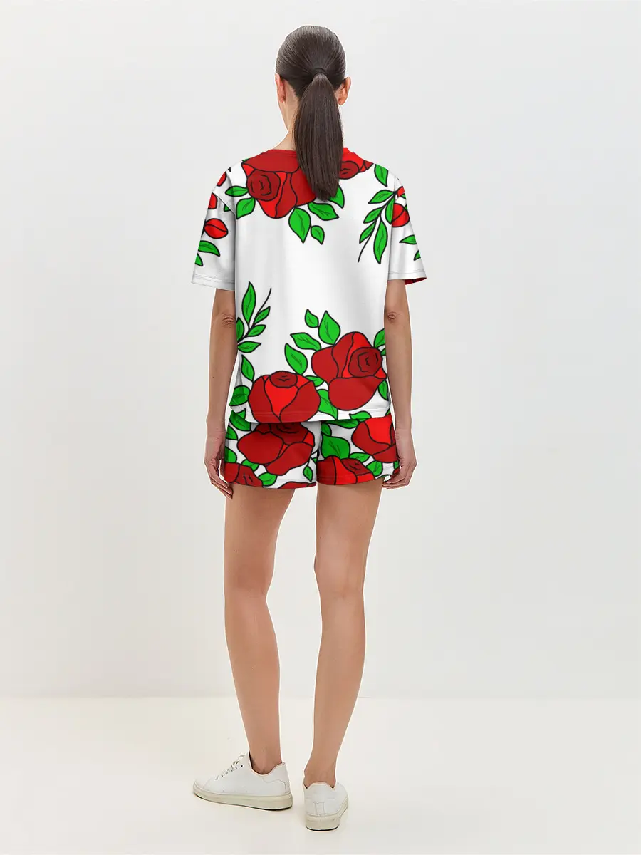 Женская пижама с шортами / Юлия в розах