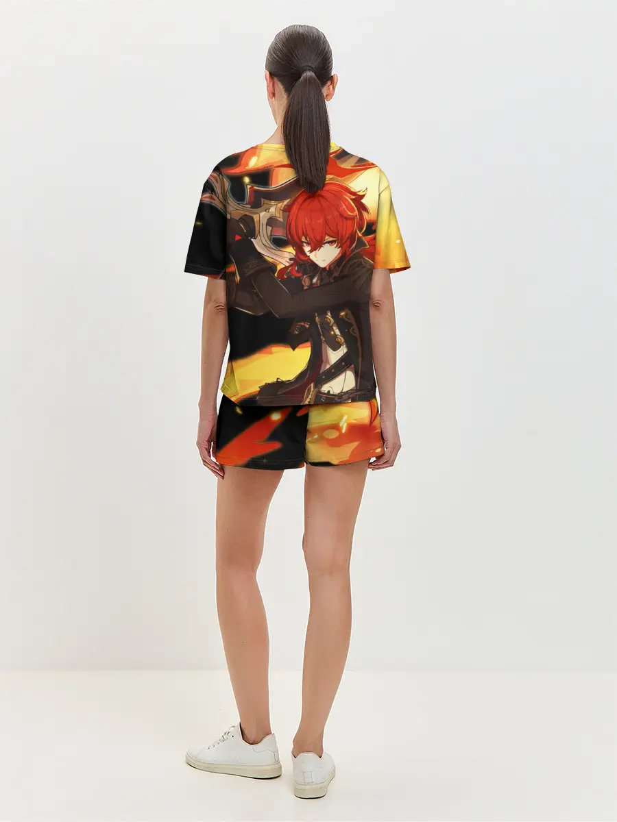 Женская пижама с шортами / Геншин импакт: Дилюк