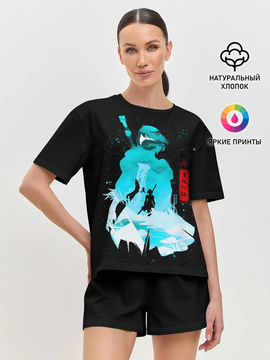 Женская пижама с шортами / Nier: Automata - 2B