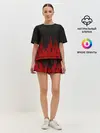 Женская пижама с шортами / Pixel Fire