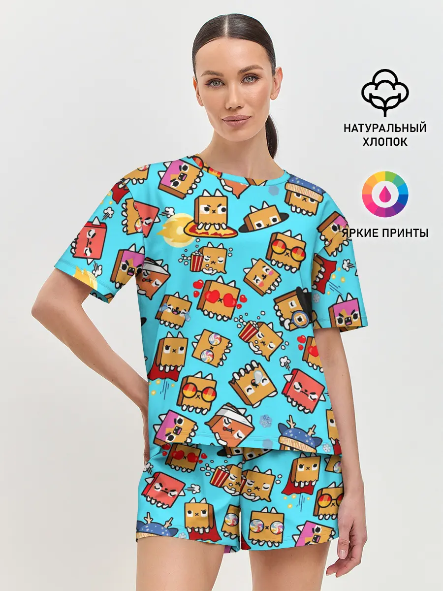 Женская пижама с шортами / PAPER BAG CAT TOCA BOCA / TOCA LIFE WORLD
