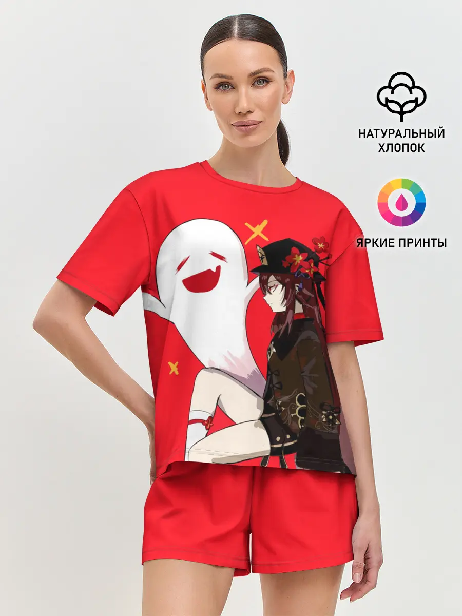 Женская пижама с шортами / Ху Тао | Hu Tao | Genshin Impact