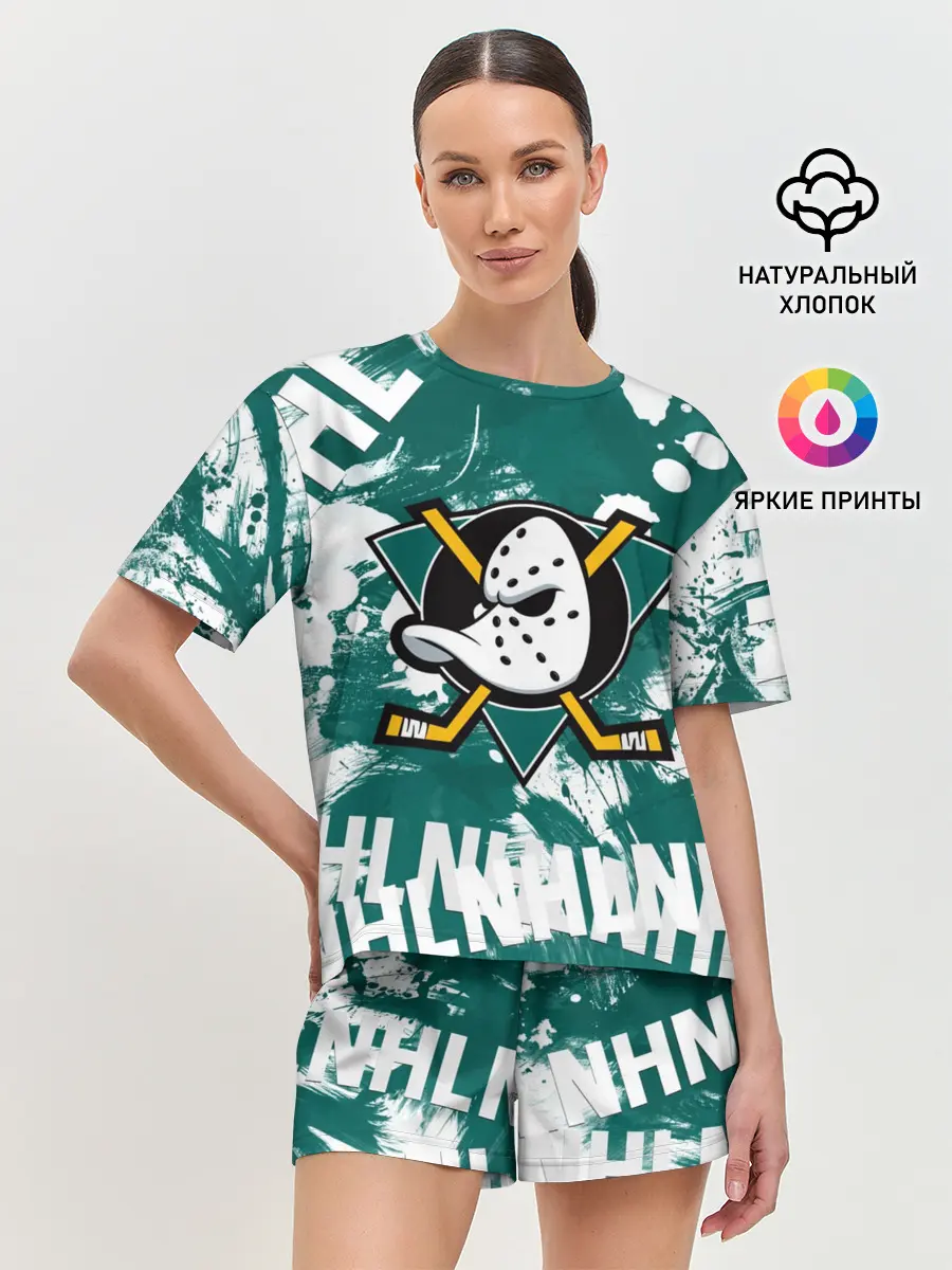 Женская пижама с шортами / Анахайм Дакс | Anaheim Ducks
