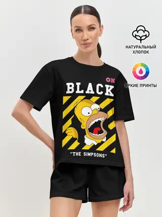 Женская пижама с шортами / Симпсоны х ON BLACK