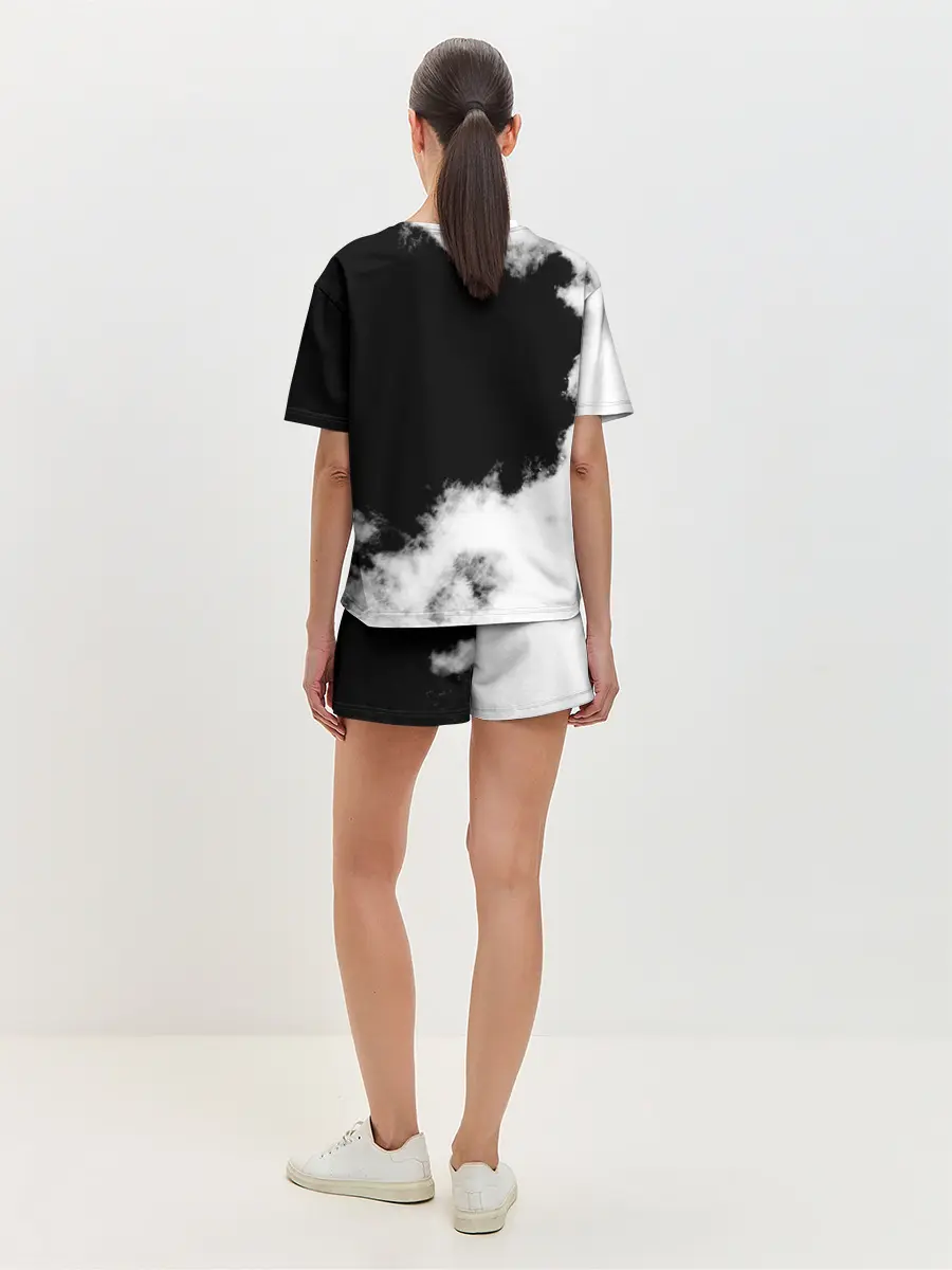 Женская пижама с шортами / Все пацаны на черном фоне Южный Парк