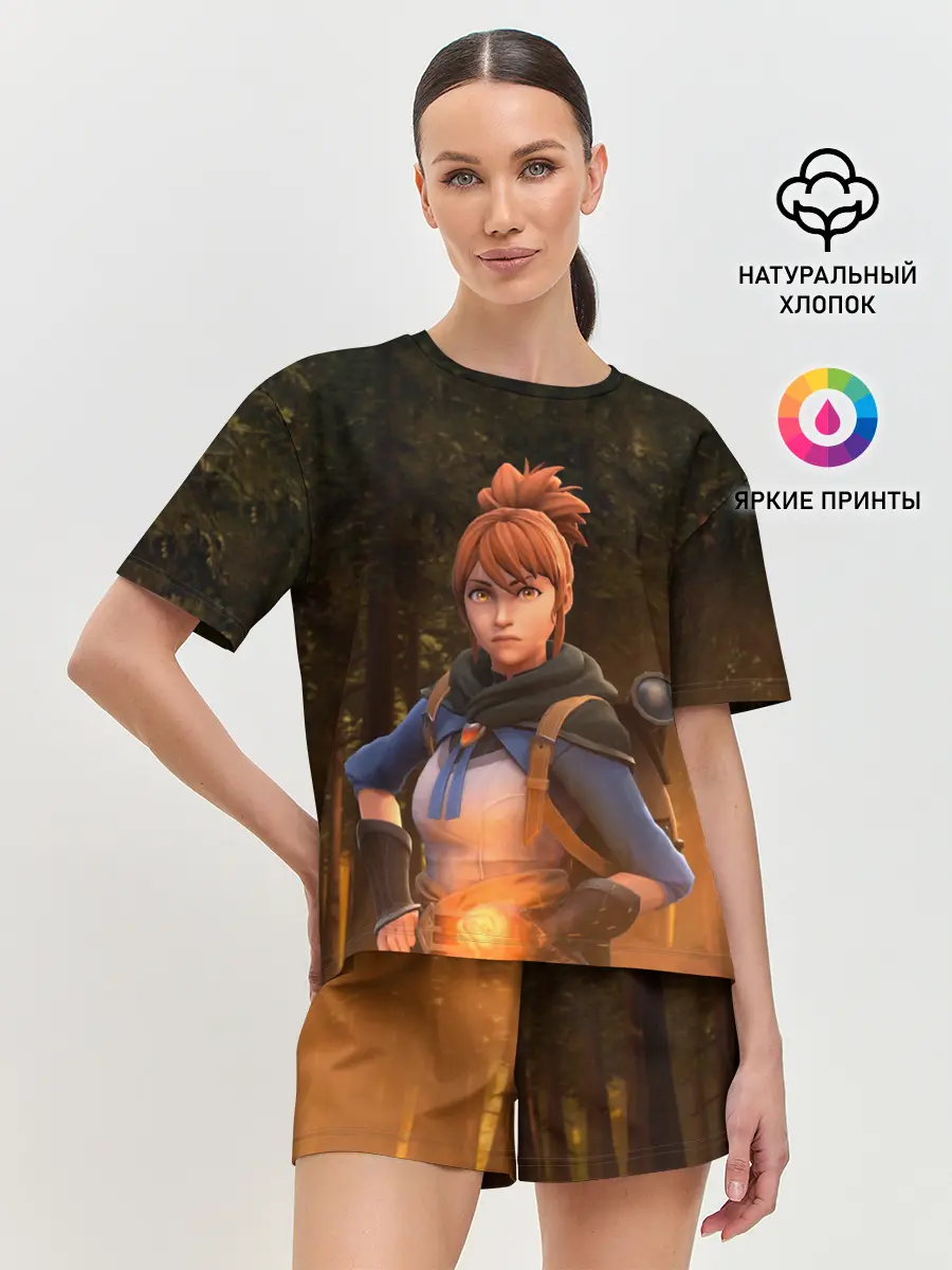 Женская пижама с шортами / Марси в лесу