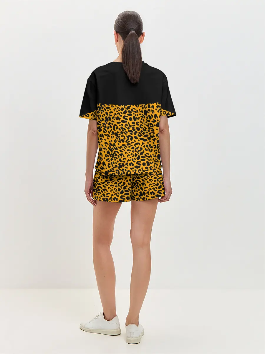 Женская пижама с шортами / СТИЛЬ ЛЕОПАРДА
