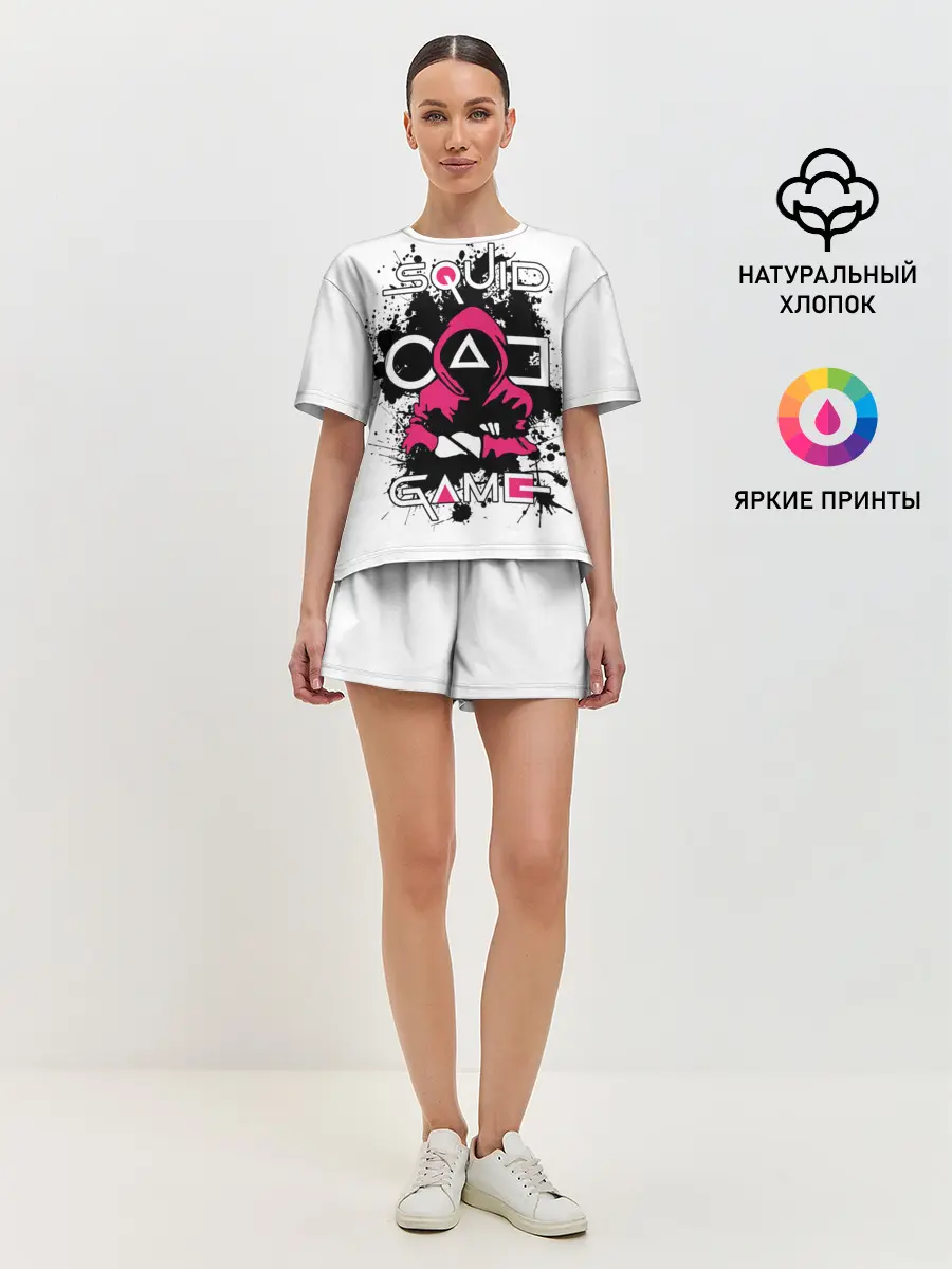 Женская пижама с шортами / Squid game: guard-killer.