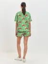 Женская пижама с шортами / Грибы Мухоморы паттерн