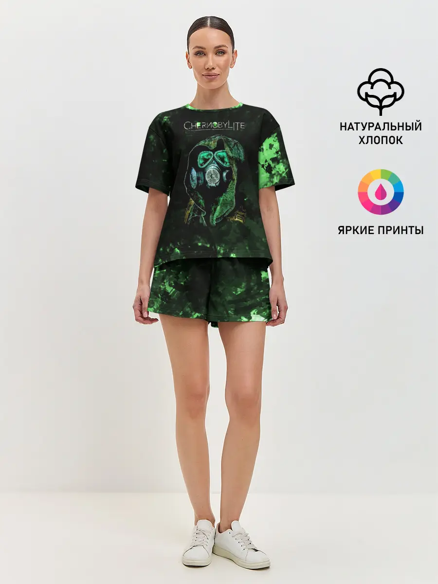 Женская пижама с шортами / Чернобылит / Chernobylite