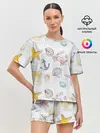 Женская пижама с шортами / морские ляльки