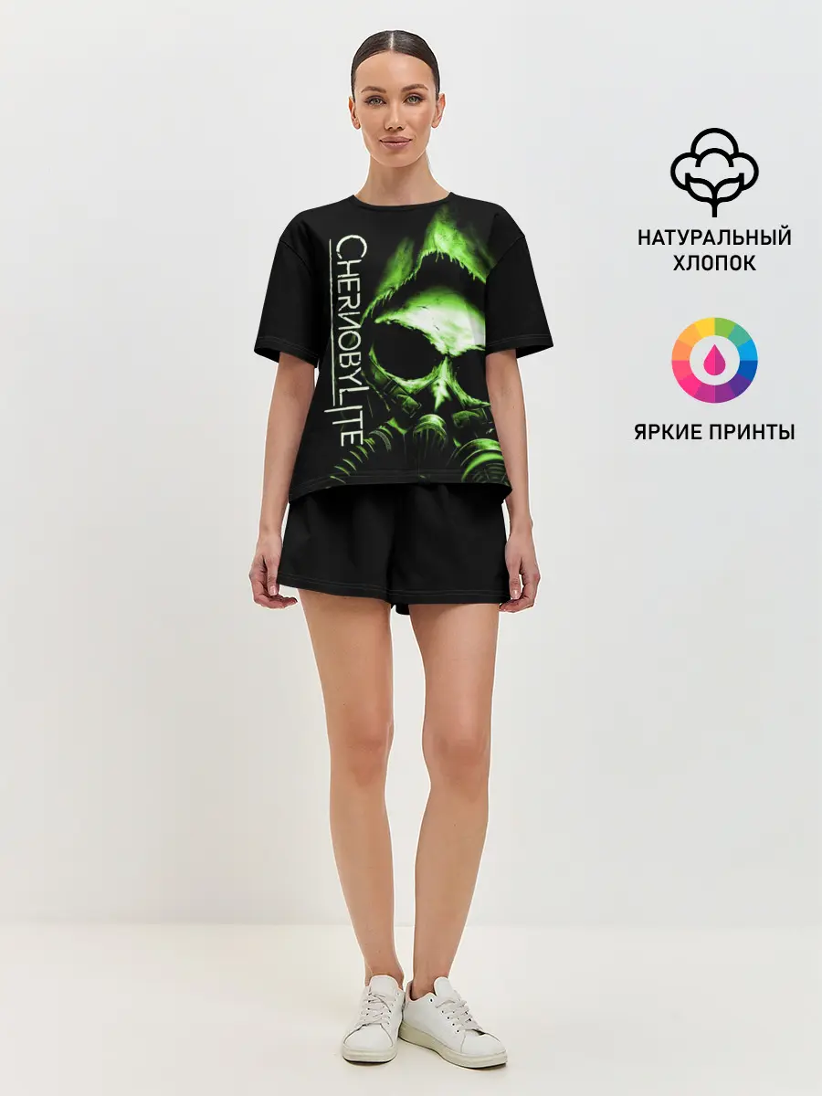 Женская пижама с шортами / Chernobylite, Чёрный сталкер