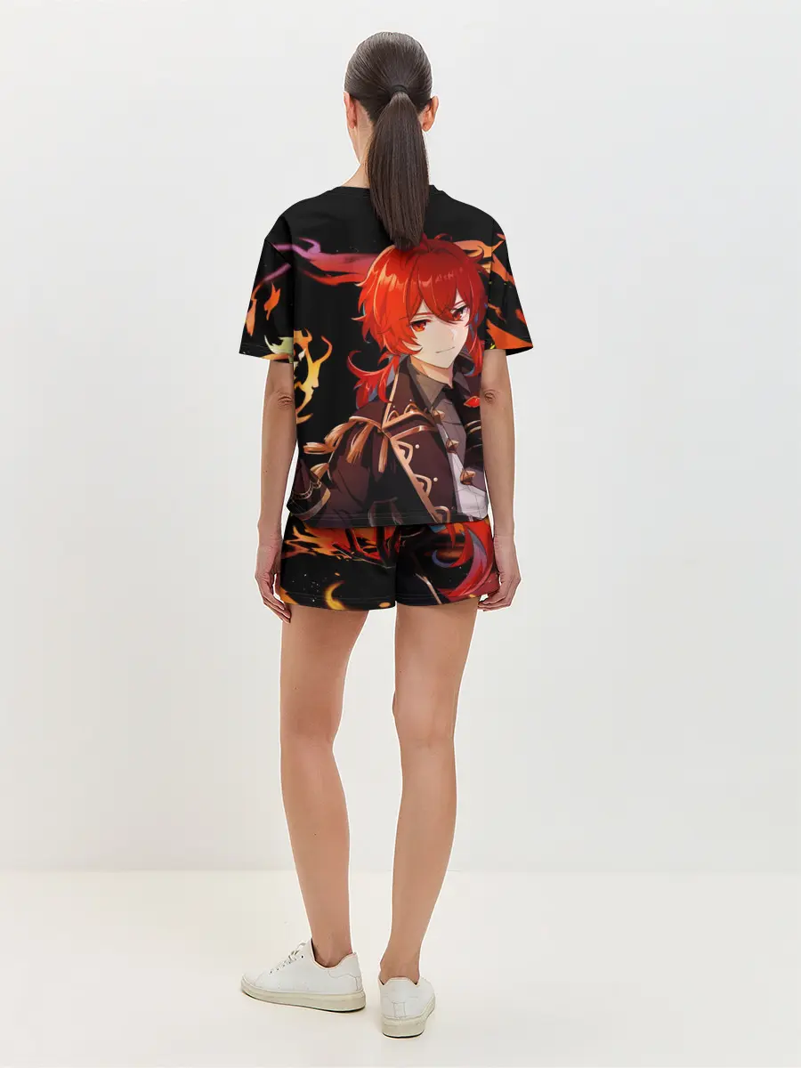 Женская пижама с шортами / Genshin Impact - Дилюк