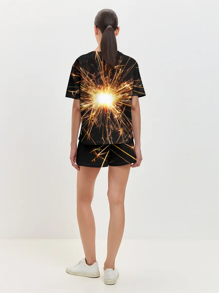 Женская пижама с шортами / фейерверк души