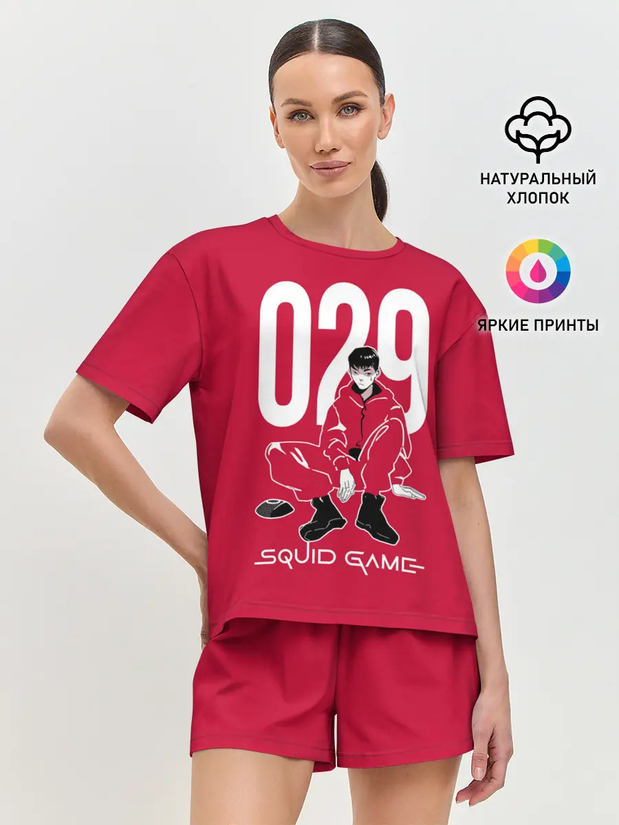 Женская пижама с шортами / Squid game: guard 029/policeman