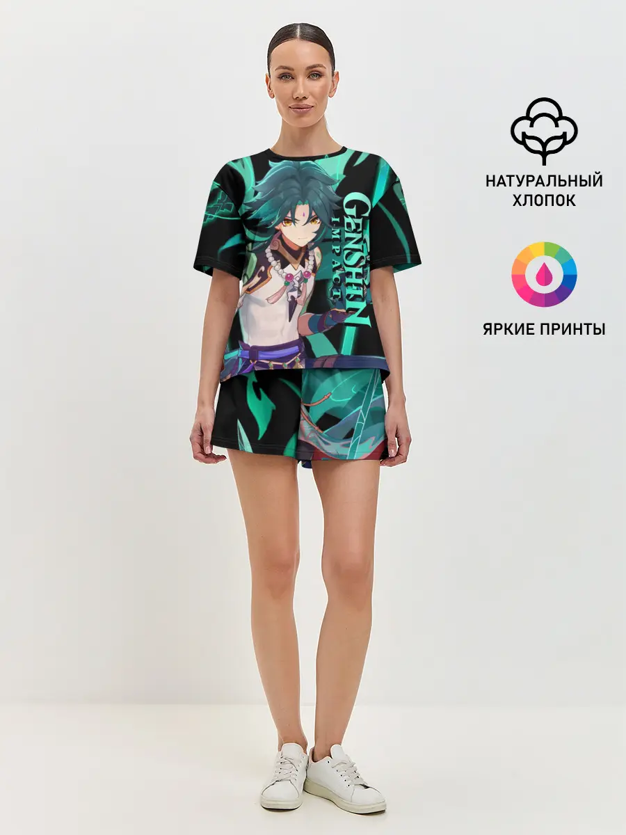 Женская пижама с шортами / Геншин импакт: Сяо
