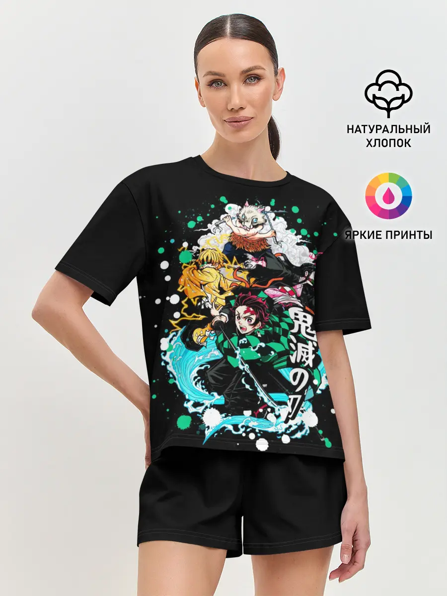 Женская пижама с шортами / Клинок рассекающий демонов