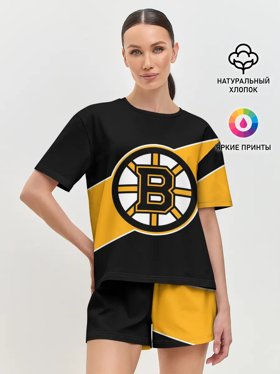 Женская пижама с шортами / Бостон Брюинз, Boston Bruins